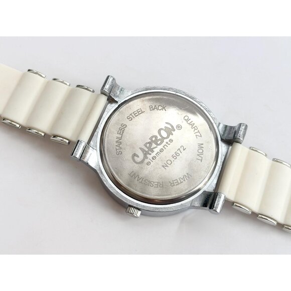 Carbon Elements Silicone Chronograph Vintage Unisex Wristwatch - 56mm - WORKS! - Picture 6 of 11